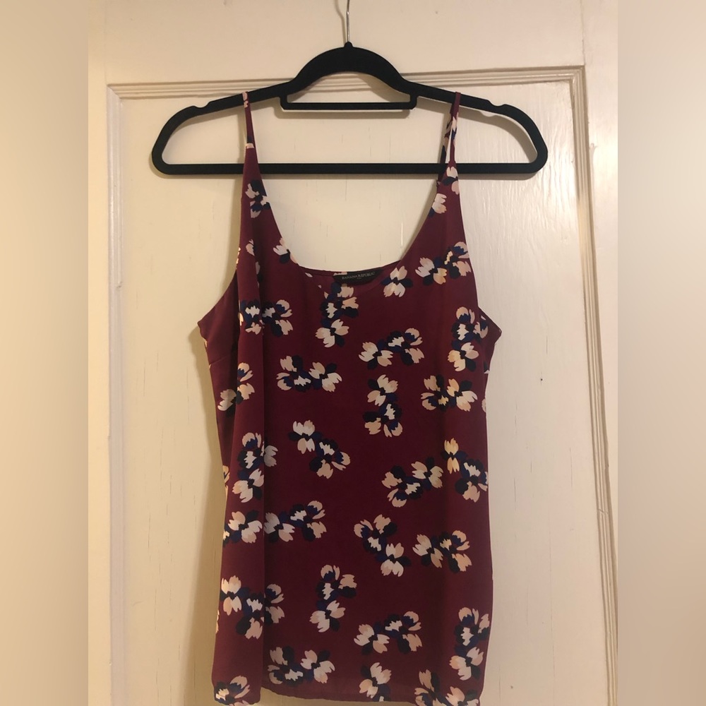 Magenta Floral Banana Republic Top